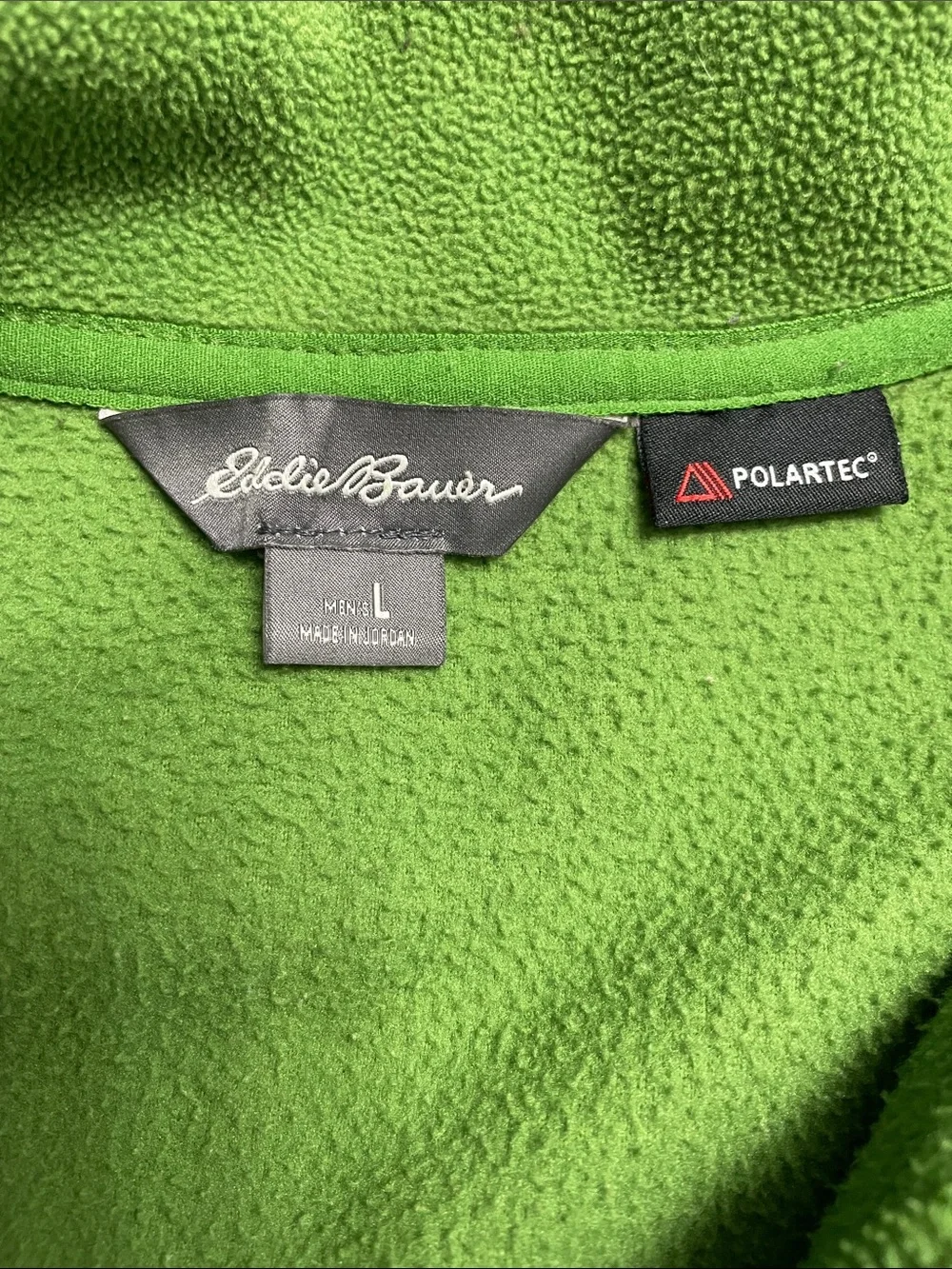 Eddie Bauer Lime Green Quarter-Zip Fleece Pullover